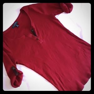Ralph Lauren 3/4 Sleeve Tee sz M Crimson RED